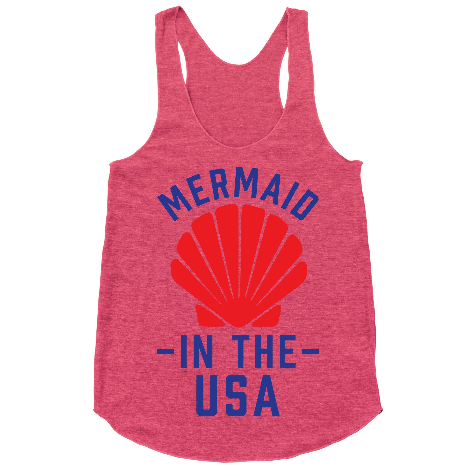 Mermaid In The USA Racerback Tank